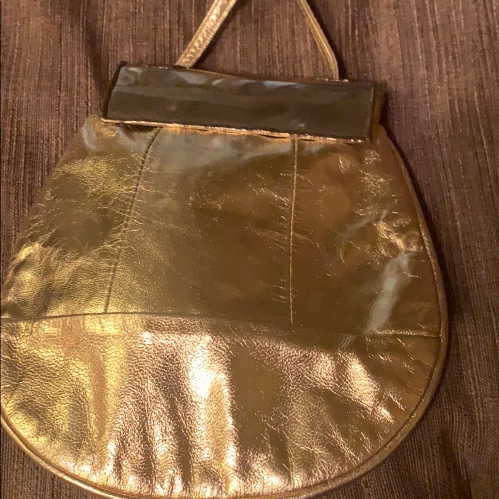Gold / metal leaves & amethyst evening bag sale - Picture 2 of 12